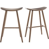 Design-Barhocker Walnuss H72 cm (2er-Set) demory von MILIBOO