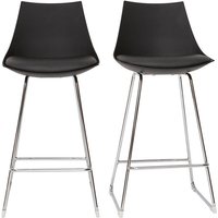 Design-Barhocker schwarz 65 cm (2er-Satz) JUNE von MILIBOO