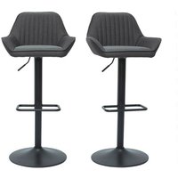 Design-Barhocker verstellbar anthrazitgrauer Stoff 2er-Set ronnie Design-Barhocker verstellbar anthrazitgrauer Stoff 2er-Set ronnie von MILIBOO