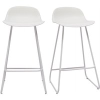 Design-Barhocker weiß H65 cm (2er-Satz) ELLA von MILIBOO