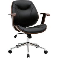 Miliboo - Design-Bürostuhl Schwarz und dunkles Holz yorke Miliboo - Design-Bürostuhl Schwarz und dunkles Holz yorke von MILIBOO