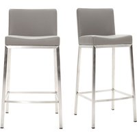 Design-Hocker 66 cm Grau 2er-Set epsilon Design-Hocker 66 cm Grau 2er-Set epsilon von MILIBOO