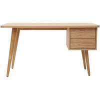 Design-Schreibtisch Eiche L140 cm fifties von MILIBOO