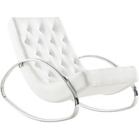 Miliboo - Design-Sessel Schaukelstuhl chesty Weiß - Weiß von MILIBOO