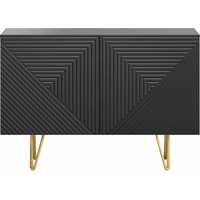 Design-Sideboard schwarz und goldfarbenes Metall 2-türig L107 cm ozen von MILIBOO