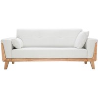 Design-Sofa 3 Plätze Altweiß Holzbeine fjord von MILIBOO