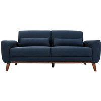 Miliboo - Design-Sofa 3 Plätze Stoff Blau Beine Nussbaum ektor Miliboo - Design-Sofa 3 Plätze Stoff Blau Beine Nussbaum ektor von MILIBOO