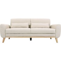 Miliboo - Design-Sofa 3 Plätze Stoff naturfarben Eichenbeine ektor - Natur von MILIBOO