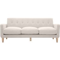 Design-Sofa skandinavisch naturfarbener Stoff 3-Sitzer luna - Naturbeige von MILIBOO