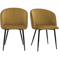 Design-Stühle in bronzefarbenem Samt (2er-Set) vanity von MILIBOO