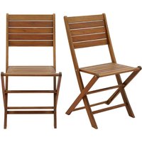 Miliboo - Gartenstühle klappbar aus massivem Akazienholz 2er-Set canopee von MILIBOO