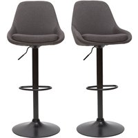 Höhenverstellbare Barhocker dunkelgrau (2er-Set) HOLO von MILIBOO