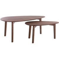 Miliboo - Klassische Couchtische aus Nussbaumholz (2er-Set) artik von MILIBOO