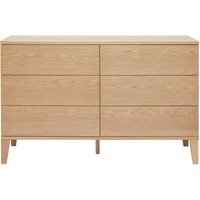 Kommode mit 6 Schubladen aus hellem Holz B120 cm freddy von MILIBOO