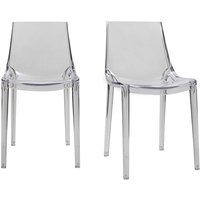 2er-Set Durchsichtige Design-Stühle yzel - Transparent von MILIBOO