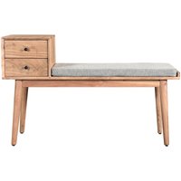 Miliboo - Bank für den Eingangsbereich mit 2 Schubladen aus Akazienholz alty von MILIBOO