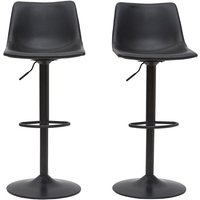 Barhocker Vintage pu schwarz 2er Set new rock Barhocker Vintage pu schwarz 2er Set new rock von MILIBOO