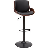 Barhocker höhenverstellbar schwarz und dunkles Holz vesper von MILIBOO