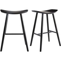 Barhocker schwarz H65 cm (2er-Set) demory von MILIBOO
