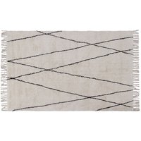 Miliboo - Berber-Teppich mit Fransen in Baumwolle ecru 160x230 cm hodna Miliboo - Berber-Teppich mit Fransen in Baumwolle ecru 160x230 cm hodna von MILIBOO