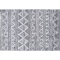 Miliboo - Berber-Teppich mit Reliefmuster weiß und grau 160 x 230 cm erga - Dunkelgrau von MILIBOO