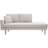 Miliboo - Chaiselongue beiger Stoff mit Samteffekt L190 cm bertille von MILIBOO