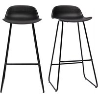 Design-Barhocker schwarz H70 cm (2er-Set) ella von MILIBOO