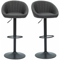 Design-Barhocker verstellbar anthrazitgrau 2er-Set sheru Design-Barhocker verstellbar anthrazitgrau 2er-Set sheru von MILIBOO
