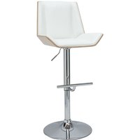 Design-Barhocker weiß und helles Holz melkior von MILIBOO