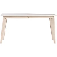 Design-Esstisch ausziehbar Weiß und helles Holz L150-200 leena - Weiß von MILIBOO