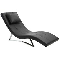 Design-Liegestuhl Schwarz monaco - Schwarz von MILIBOO