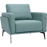 Miliboo - Design-Sessel aus graugrünem Stoff und schwarzem Metall mosco von MILIBOO
