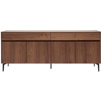 Design-Sideboard mit Walnussfurnier L180 cm bliss - Nussbaum von MILIBOO