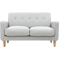 Design-Sofa skandinavisch hellgrauer Stoff 2-Sitzer luna - Hellgrau von MILIBOO
