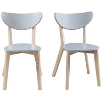 Design-Stühle Grau Beine aus Holz leena (2er-Set) von MILIBOO
