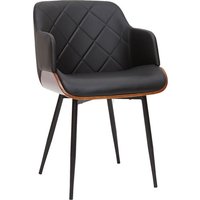 Design-Stuhl in Schwarz und Walnuss lucien - Nussbaum / Schwarz von MILIBOO