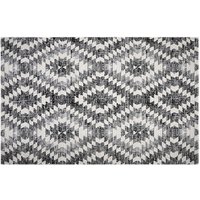 Miliboo - Ethno-Teppich mit Rautenmuster grau und schwarz Innen- und Außenbereich 150 x 220 cm pixo - Dunkelgrau von MILIBOO