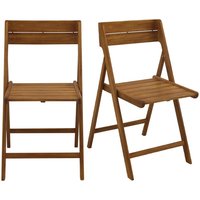 Klappbare Gartenstühle aus Massivholz (2er-Set) diego von MILIBOO