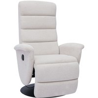 Manueller Relax-Schwenksessel aus beigem Chenille-Gewebe nelson von MILIBOO