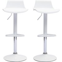 Miliboo - Moderne weiße Barhocker 360° drehbar und höhenverstellbar (2er-Set) kronos von MILIBOO