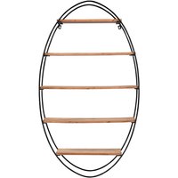 Miliboo - Ovales Wandregal aus massivem Akazienholz und Metall H130 cm hang von MILIBOO