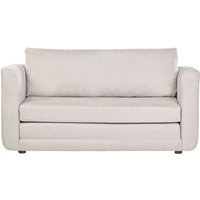 Miliboo - Schlafsofa mit 2 Plätzen aus strukturiertem beigefarbenem Samteffektstoff leon Miliboo - Schlafsofa mit 2 Plätzen aus strukturiertem beigefarbenem Samteffektstoff leon von MILIBOO
