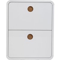 Miliboo - Schuhschrank 2 Schubladen Weiß Glänzend und Esche - kopen Miliboo - Schuhschrank 2 Schubladen Weiß Glänzend und Esche - kopen von MILIBOO