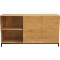 Sideboard Industrie-Stil Mangoholz und Metall ypster - Holz hell / Schwarz von MILIBOO