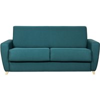 Skandinavische Schlafcouch in Entenblau mit Matratze 18 cm GRAHAM - Entenblau von MILIBOO