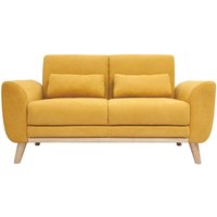 Skandinavisches 2-Sitzer-Sofa in gelb Samt ektor - Gelb von MILIBOO