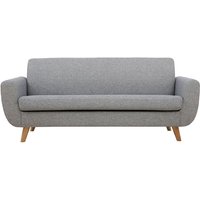 Skandinavisches 3-Sitzer-Sofa in Hellgrau und Holz pure - Hellgrau von MILIBOO