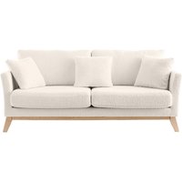 Miliboo - Skandinavisches 3-Sitzer-Sofa mit abnehmbarem Bezug in Weiß mit Bouclé-Wolleffekt oslo Miliboo - Skandinavisches 3-Sitzer-Sofa mit abnehmbarem Bezug in Weiß mit Bouclé-Wolleffekt oslo von MILIBOO