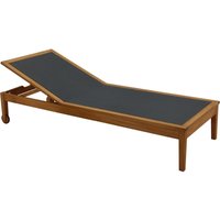 Miliboo - Sonnenliege dunkelgrau und Massivholz naveen von MILIBOO