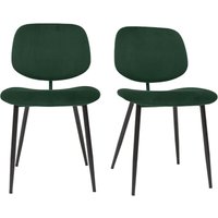 Miliboo - Stühle aus grünem Samt und schwarz lackiertes Metall (2er-Set) tobias von MILIBOO